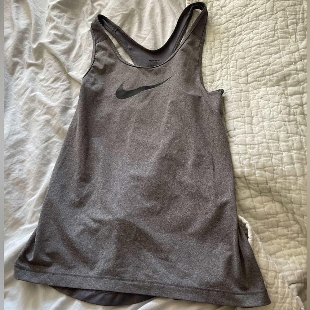 Grey Nike athletic tank top